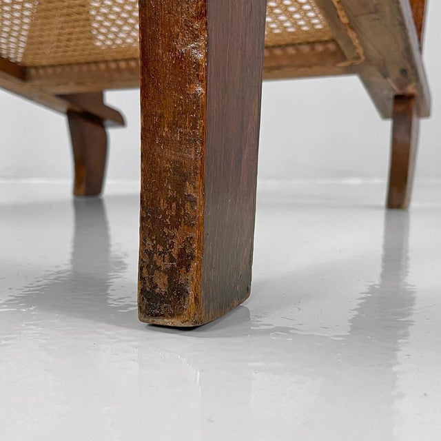 Antique Italian Wood and Vienna Straw Armchair, Early 1900s For Sale - Image 17 of 18