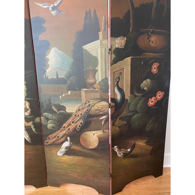 Late 20th Century Late 20th Century Oil Painted Screen by Chelsea House For Sale - Image 5 of 13