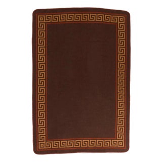 Sharland England Meandros Greek Key Cashmere-Blend Blanket For Sale