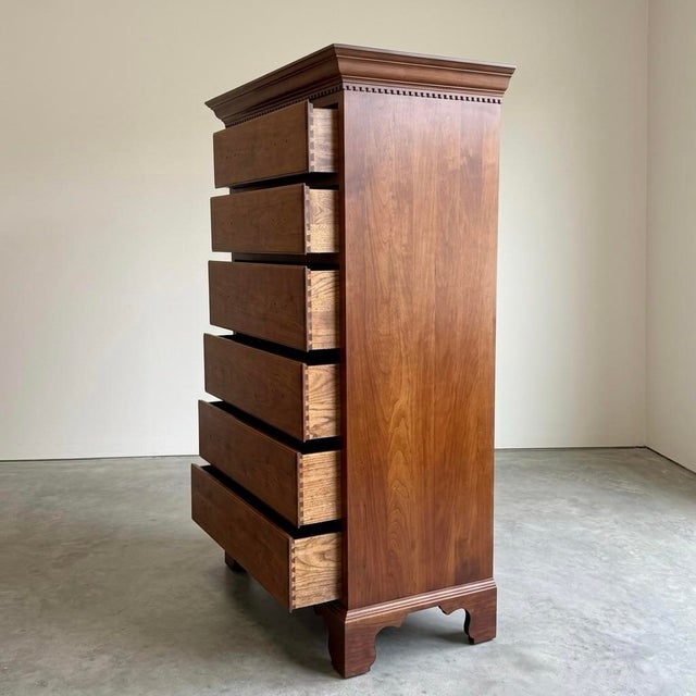 1990s Vintage Lexington "The World of Bob Timberlake" Solid Cherry 6-Drawer Lingerie Chest For Sale - Image 5 of 5