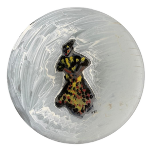 Painted Glass Dish by Hans Voigt Steffensen