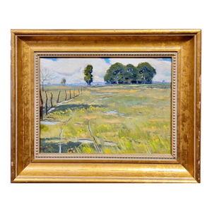 Arthur Hill Gilbert -Spring Landscape With Oak Trees -Oil Painting