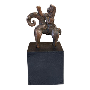 Vintage African Dogon Bronze Horseman Gold Weight Mali