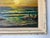 Yellow 1970's Vintage Sunset Coastal Seascape Oil Painting by Fran S — Framed For Sale - Image 8 of 11
