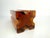 1970s Mid-Century Italian Amber Murano Style Glass Vase With Sculptural Cross-Shaped Design For Sale - Image 11 of 11