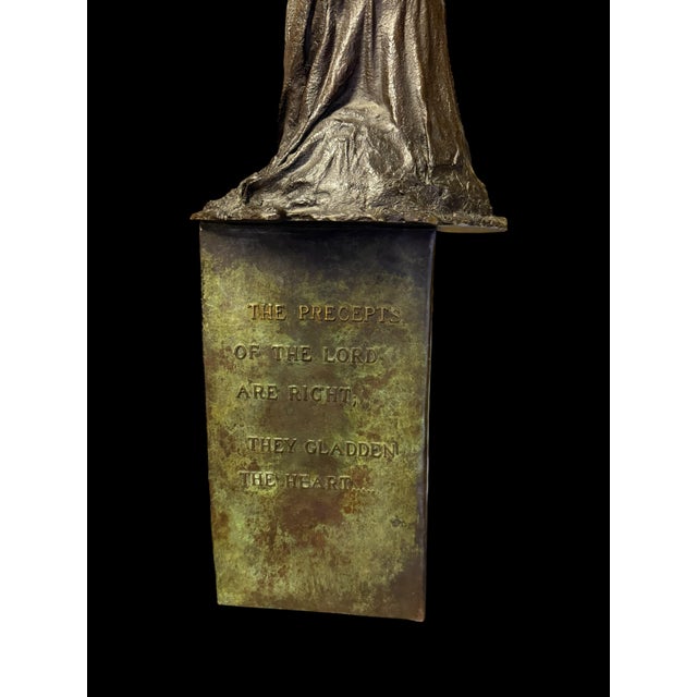 Bronze A Limited Edition Patinated Sculpture of Moses For Sale - Image 8 of 12