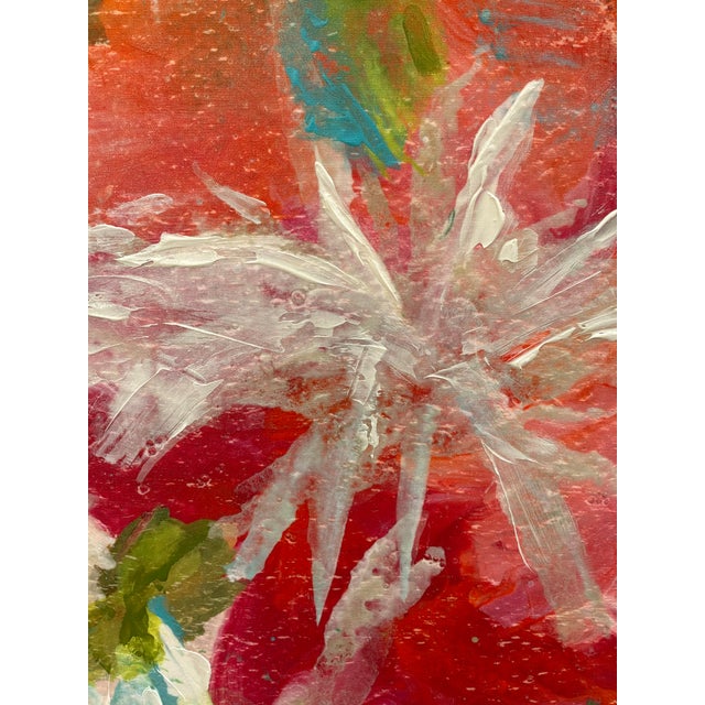 2020s Soicher Marin Red Blooms Canvas For Sale - Image 5 of 5