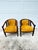 Vintage Velvet, Wood and Cane Barrel Chairs-a Pair For Sale - Image 9 of 11