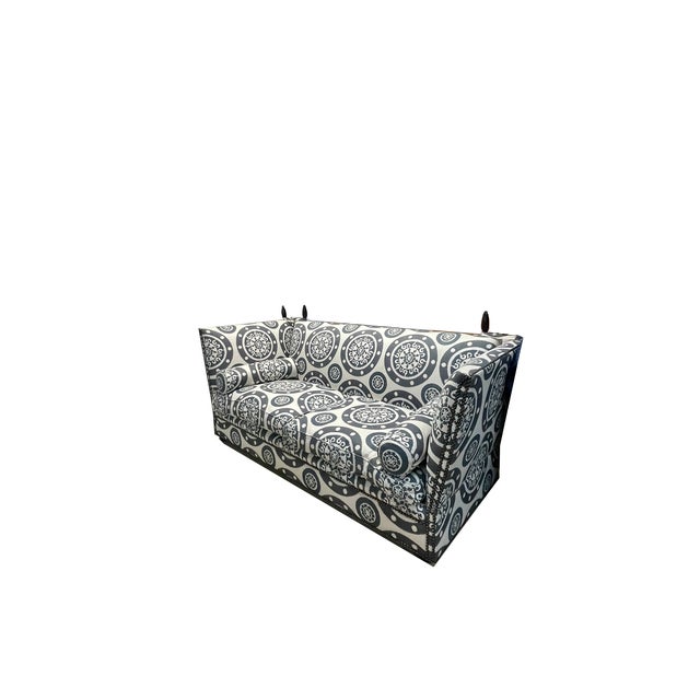 George Smith George Smith Tiplady Knole Sofa in Plumwich "Tessa" Blue Midnight | 84"w For Sale - Image 4 of 5