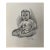 1940s Original Signed Graphite Illustration of Child Holding Puppy, 10 × 8.5 In. For Sale