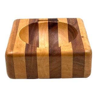 Mid-Century Wood Vide Poche Bowl, Italy Ca. 1970 For Sale