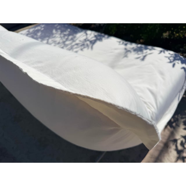 Vintage Attributed Ligne Roset "Caitlin" Pillow-Style Reclining Loveseat, Made in France For Sale In Los Angeles - Image 6 of 13