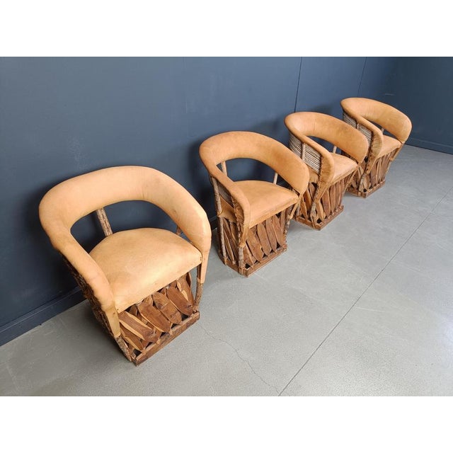 Brown Vintage Mexican Art Populaire Dining Chairs, 1970s, Set of 4 For Sale - Image 8 of 13