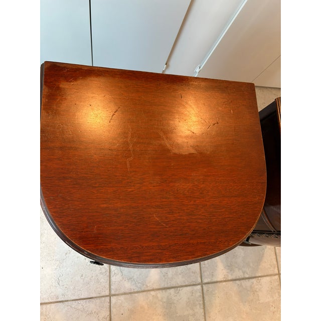 Early 20th Century Antique Big Rapids Furniture Co. Mahogany Demilune Cabinets or Tables - A Pair For Sale - Image 5 of 18