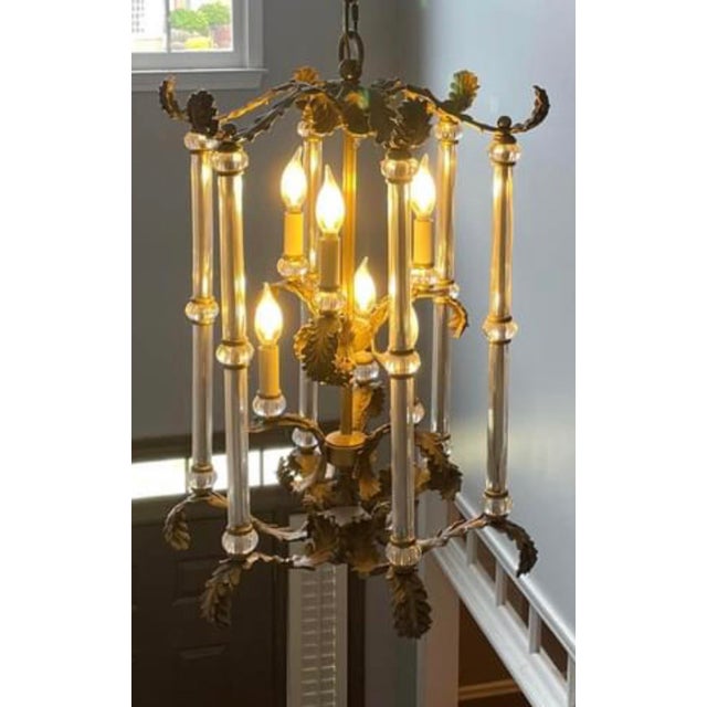 French Early 20th Century French Louis XVI Style Foyer Light / Chandelier For Sale - Image 3 of 8