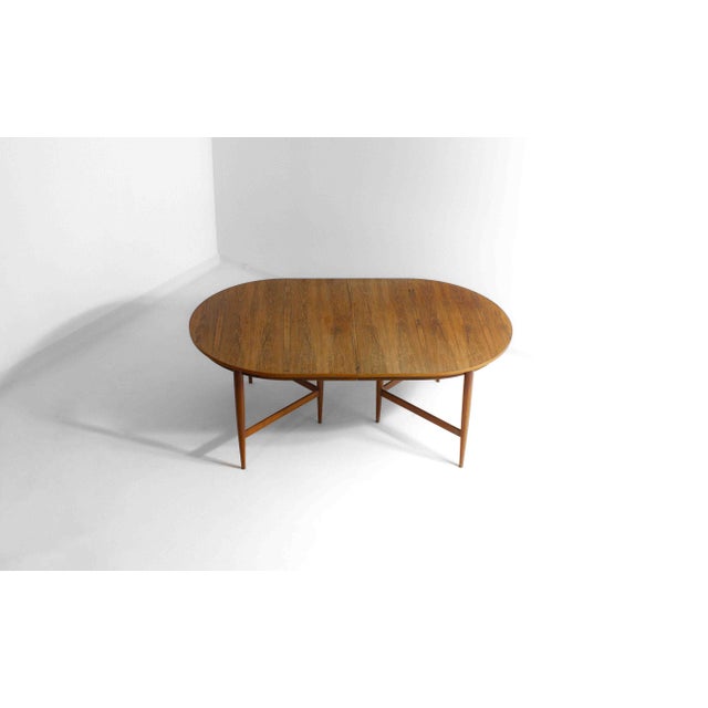 Oval Dining Table in Teak by Oswald Vermaercke for V-Form, Belgium, 1962 For Sale - Image 6 of 9