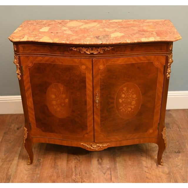 Vintage Buffet in Walnut and Marble, 1920 For Sale - Image 11 of 11