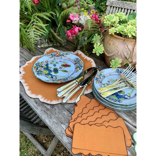 Valver Tobacco Linen Cocktail Napkins by Los Encajeros, Set of 4 For Sale - Image 4 of 5