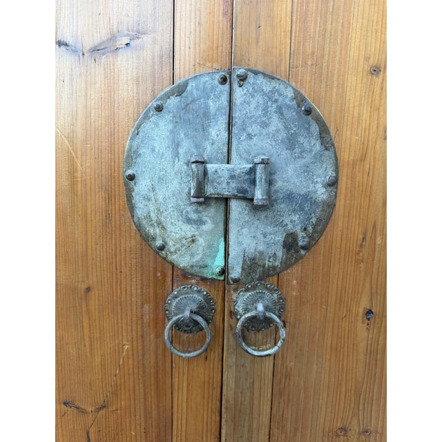 Antique 19th-Century Chinese Elmwood Multi-Door Armoire & Wedding Cabinet For Sale - Image 10 of 11