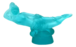 Czech Glass Bad Attendant Sculpture by Vally Wiesenthier for Desna, 1980s