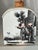 Fun Vintage Black and White Snuff Bottle With Jumping Dog and People Design 4.5"x3"x1.5" For Sale In Philadelphia - Image 6 of 9
