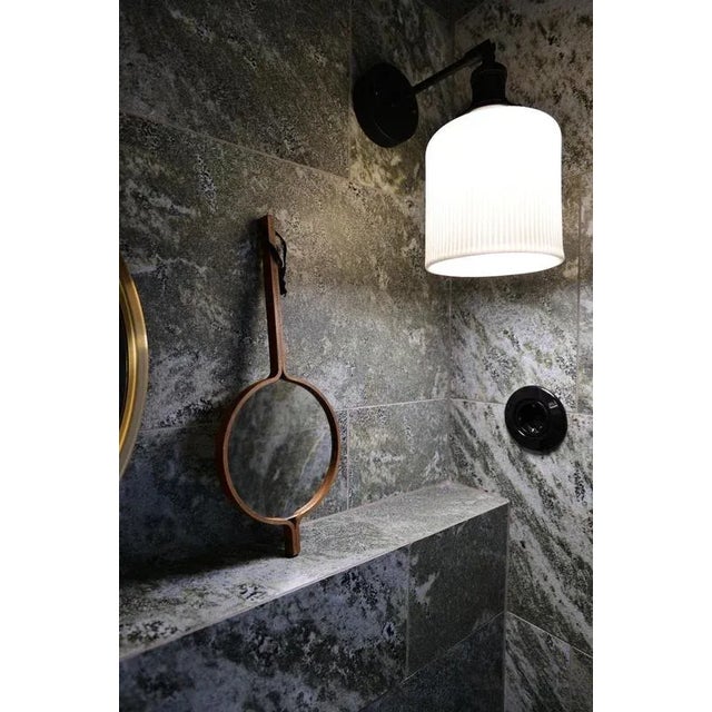 Brown Mid-Century Modern Hand Mirror by Hans-Agne Jakobsson, Sweden, 1960s For Sale - Image 8 of 11