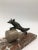 French Art Deco Spelter on Marble Sculpture of Fox Hunting Goose in the style of Irénée Rochard, 1920s For Sale - Image 3 of 6