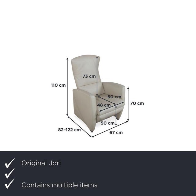 Modern JR 2700 2-Seater Sofa and Lounge Chair Cream Leather from Jori, Set of 2 For Sale - Image 3 of 18