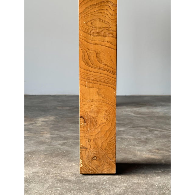 Lane Burl Wood Extendable Parsons Dining Table in the Style of Milo Baughman, 1970s For Sale - Image 16 of 18