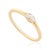 Modern Marquise Cut Diamond Solitaire Ring Size 4 in 14k Yellow Gold For Sale - Image 4 of 16