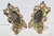 Matching pair of oval portrait frames. cast brass scrolling flourishes of acanthus designs. Facing glass and locking tabs...