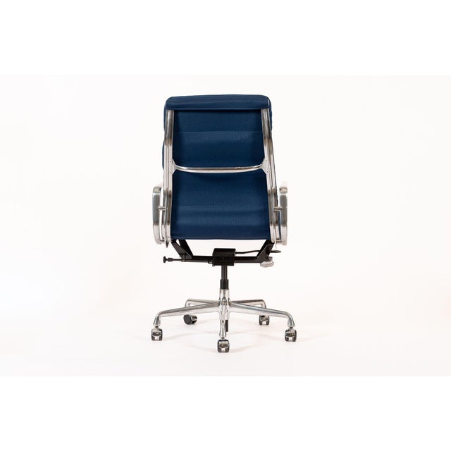 Herman Miller Herman Miller Eames Tall Navy Blue Fabric Desk Chair Soft Pad For Sale - Image 4 of 16