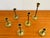 Mid-century , vintage brass candlesticks set of 6 circa 1960s/1970s. Candlesticks are made of solid brass. They are in...