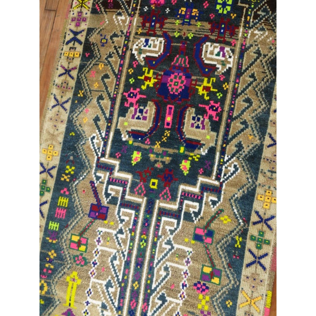 Textile Early 20th Century Funky Turkish Anatolian Runner - 3'4" x 9'8" For Sale - Image 7 of 9