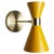 Modern Campana Wall Sconce in Brass + Yellow Enamel by Blueprint Lighting For Sale