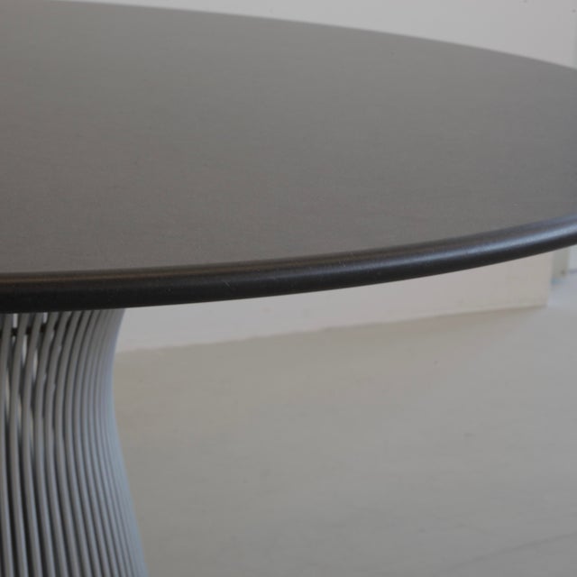 Metal Round Warren Platner Dining Table with Stone Top by Warren Platner for Knoll International, 1969 For Sale - Image 7 of 9