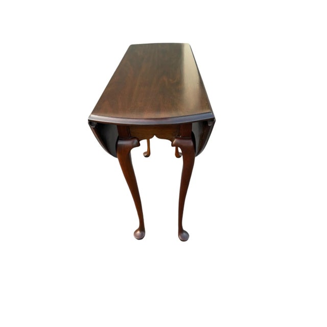 Brown Late 20th Century Harden Sleepy Hollow Restorations Drop Leaf Gate Leg Occasional Table For Sale - Image 8 of 12