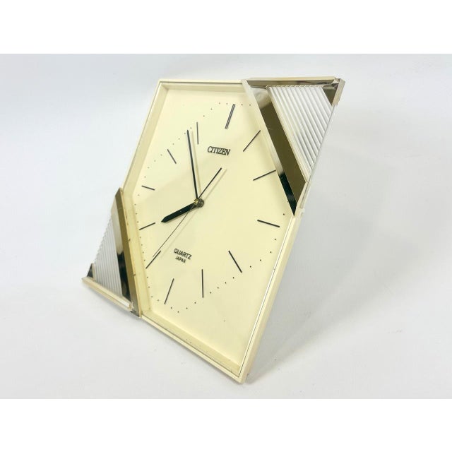 Japanese Postmodern Citizen Wall Clock, 1980s, in Flawless conditions. Designed 1980 to 1989 This piece has an attribution...