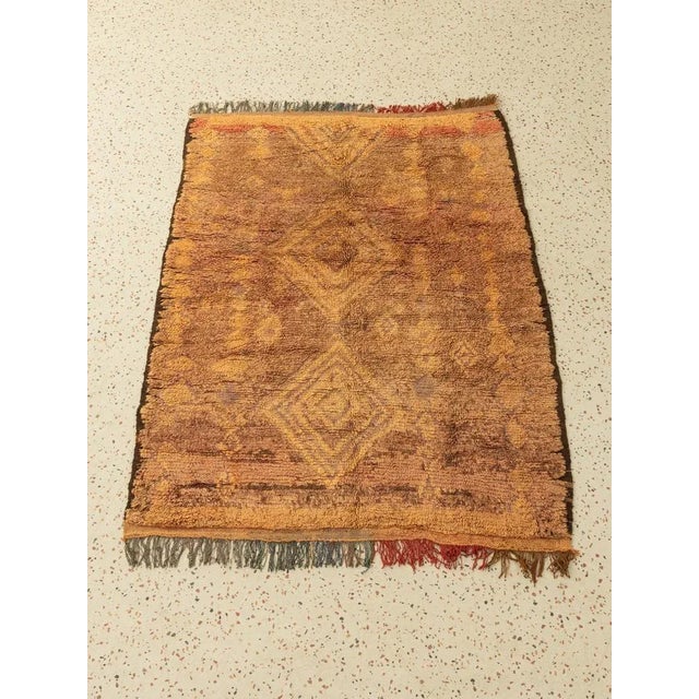 Mid-Century Modern Vintage Rehamna Berber Rug For Sale - Image 3 of 9