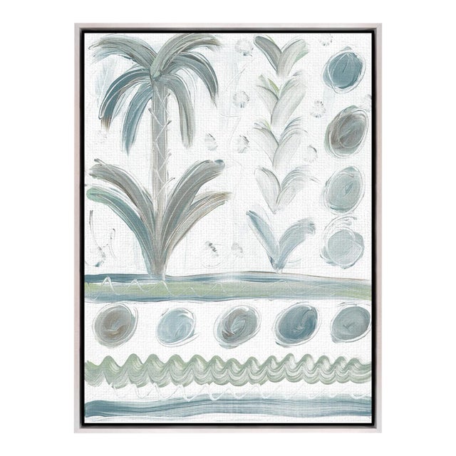 Visoges Palm by Haley Mathewes in White Frame, Small Art Print on Canvas For Sale