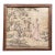 Vintage Framed French-Style Fête Galante Tapestry – Pastoral Scene in Rustic Wood Frame For Sale