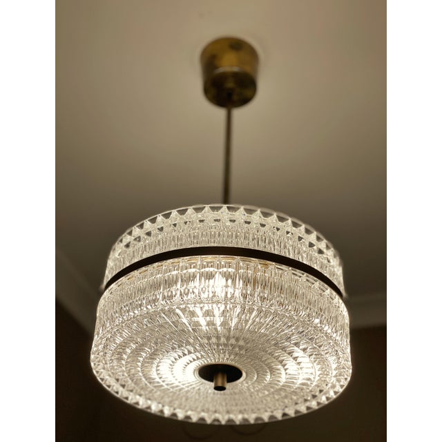 Orrefors Glass Pendant Lamp by Carl Fagerlund for Orrefors, 1960s For Sale - Image 4 of 8