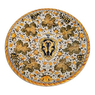 Vintage Italian Majolica Charger For Sale
