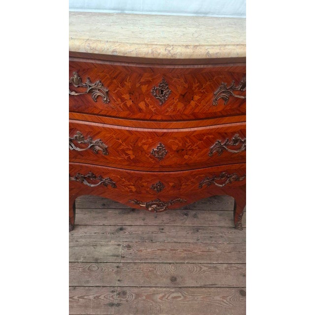 Louis XV Style Marquetry Chest of Drawers, 1959 For Sale - Image 4 of 10