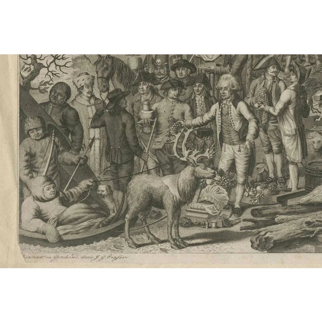 After Jan Gerritsz, Allegorical Illustration of the Four Continents and Globe, 1798, Engraving For Sale - Image 6 of 12