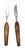 Offered is a vintage Scandinavian-style Fleetwood brand set of stainless steel and polished Rosewood carving utensils - a...