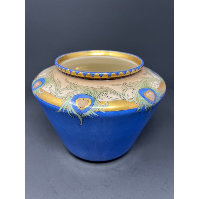 A beautifully hand-painted American Aesthetic Movement art pottery jardinière by the Willets Belleek Pottery Company of...