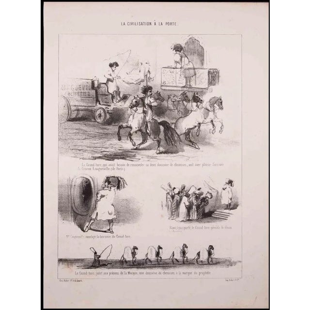 Le Grand-turc is a lithograph on ivory-colored paper, realized by the French draftsman Paul Gavarni (alias Guillaume...