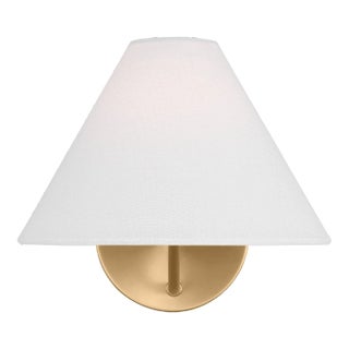 Visual Comfort Studio Burke 1-Light Sconce in Satin Brass For Sale