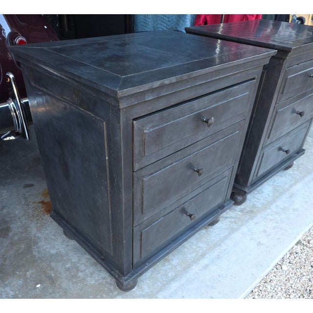 Metal Clad Bedside Tables Night Stands For Sale In San Antonio - Image 6 of 8